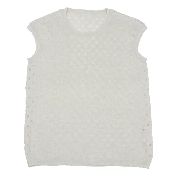 L'EQUIPE YOSHIE INABA Sheer Polka Dot Sleeveless Knit Top K-168629_002