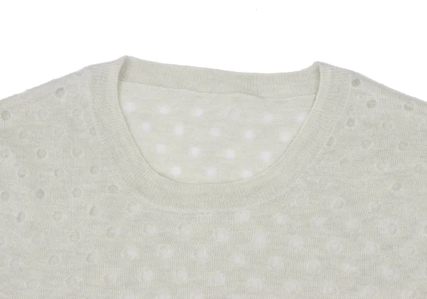 L'EQUIPE YOSHIE INABA Sheer Polka Dot Sleeveless Knit Top K-168629_003