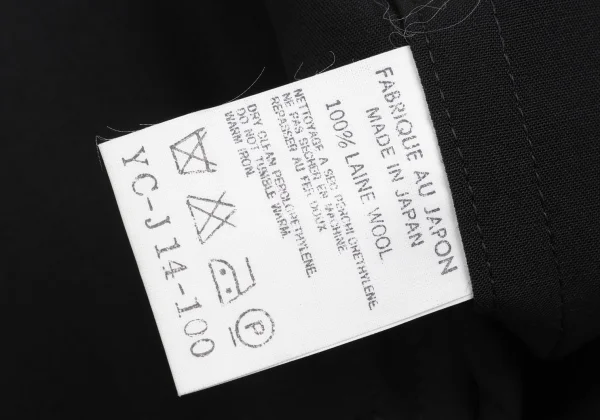 Y's Wool Gabardine Cut Off Jacket K-168633_013