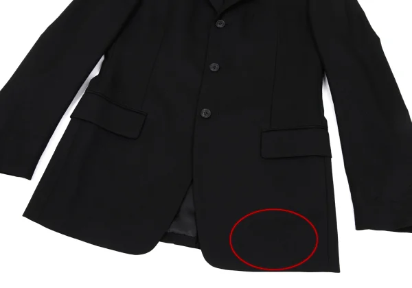 ドリスヴァンノッテンDRIES VAN NOTEN ウール3Bジャケット 黒48 K-168634_010