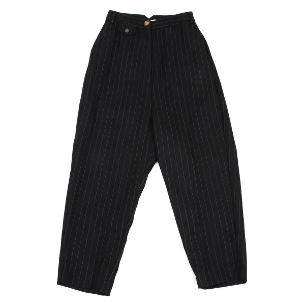 Vivienne Westwood Red Label Wool Pinstripe Dropped Crotch Pants Black,Grey 2 K-168637_001