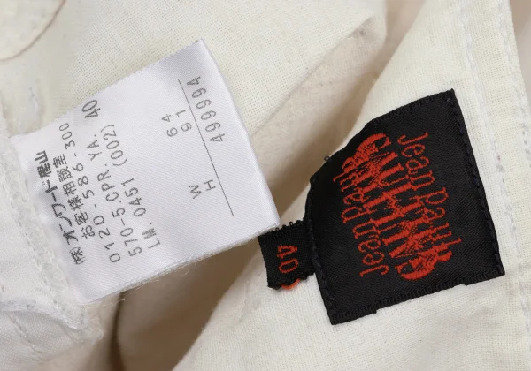 Jean Paul GAULTIER Cotton Linen Pocket Design Pants K-168638_019