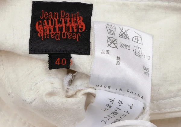 Jean Paul GAULTIER Cotton Linen Pocket Design Pants K-168638_020