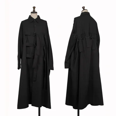 B Yohji Yamamoto Cotton Belt Design Long Shirt