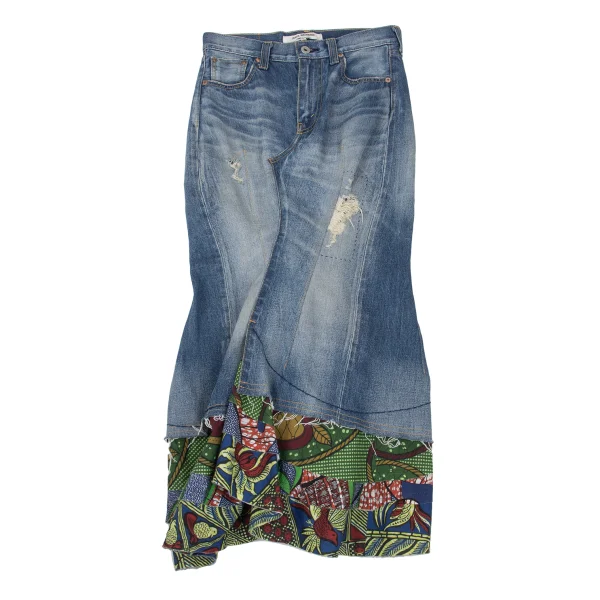 JUNYA WATANABE COMME des GARCONS Hem Animal Print Denim Mermaid Skirt K-168647_002