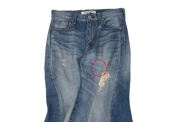 JUNYA WATANABE COMME des GARCONS Hem Animal Print Denim Mermaid Skirt K-168647_003