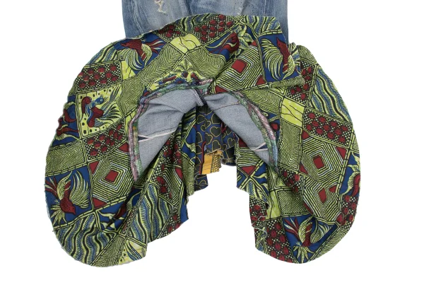 JUNYA WATANABE COMME des GARCONS Hem Animal Print Denim Mermaid Skirt K-168647_013