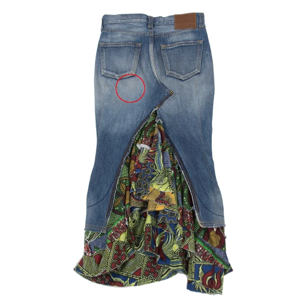 JUNYA WATANABE COMME des GARCONS Hem Animal Print Denim Mermaid Skirt K-168647_014