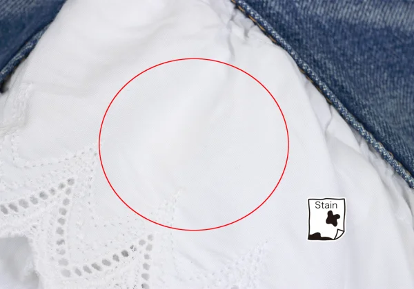 JUNYA WATANABE COMME des GARCONS Embroidered Lace Tiered Denim Skirt K-168648_006