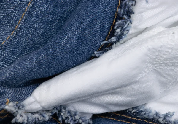 JUNYA WATANABE COMME des GARCONS Embroidered Lace Tiered Denim Skirt K-168648_017