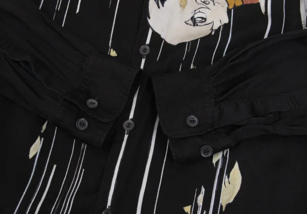 Ground Y×CYBORG 009 60th Collaboration Printed Rayon Shirt K-168651_007