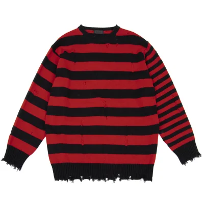 s'yte Acrylic Stripe Clash Knit Sweater