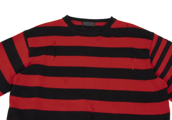 s'yte Acrylic Stripe Clash Knit Sweater K-168654_002