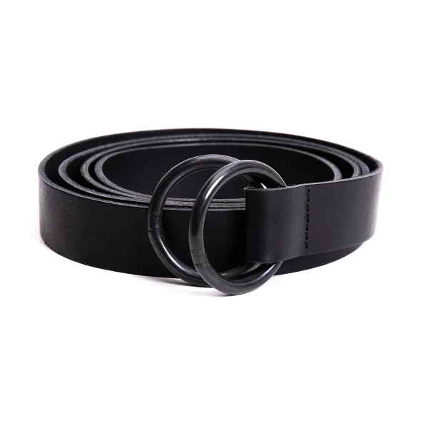 s'yte Leather Ring Long Belt Black  K-168656_001