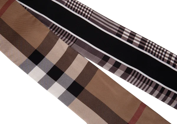 BURBERRY LONDON Check Silk Ribbon Scarf K-168662_003