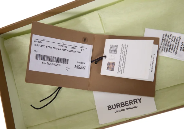 BURBERRY LONDON Check Silk Ribbon Scarf K-168662_006