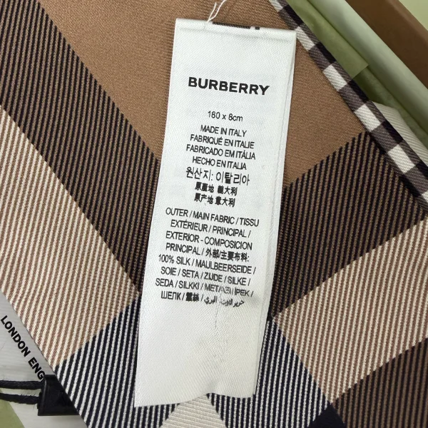 BURBERRY LONDON Check Silk Ribbon Scarf K-168662_007