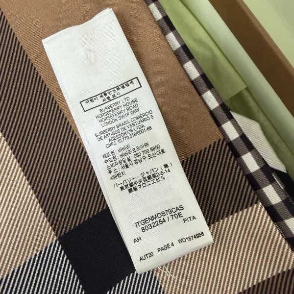 BURBERRY LONDON Check Silk Ribbon Scarf K-168662_008