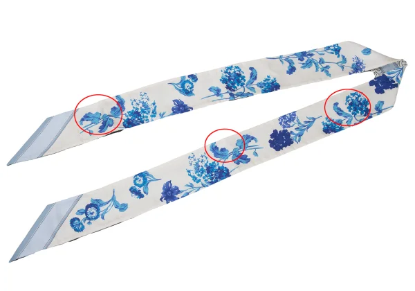 BURBERRY LONDON Floral Printed Silk Ribbon Scarf K-168663_002