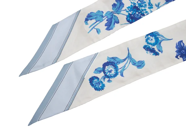 BURBERRY LONDON Floral Printed Silk Ribbon Scarf K-168663_006