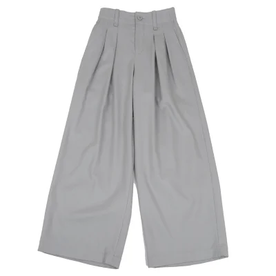 ISSEY MIYAKE Wool Back Tuck Wide Pants