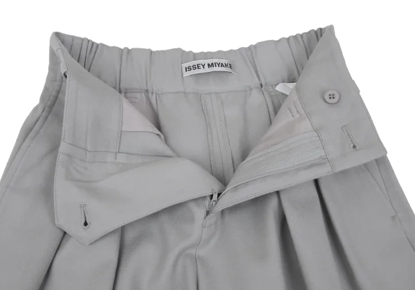 ISSEY MIYAKE Wool Back Tuck Wide Pants K-168671_006