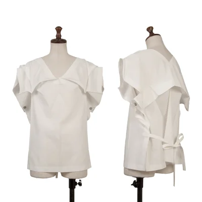 ISSEY MIYAKE 132 5. Ultrasonic Cutting Foil Print Origami Pleated Top