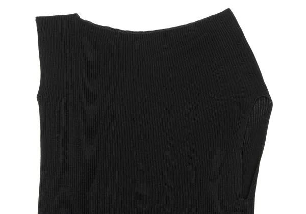 ISSEY MIYAKE 132 5. Rib Sleeveless Asymmetry Top K-168677_003