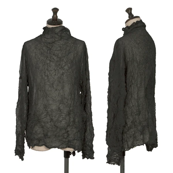 ISSEY MIYAKE PERMANENTE Wrinkled Pleats Top Khaki 2 K-168679_001