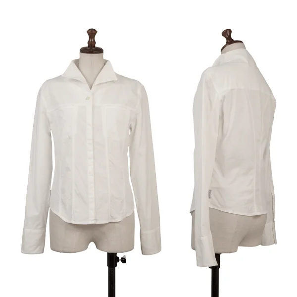 ARMANI JEANS Stretch Trucker-inspired Shirt White 40 K-168681_001