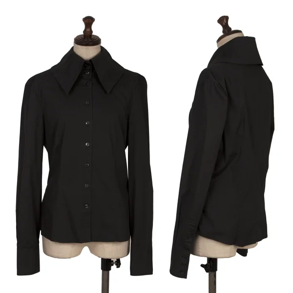ARMANI JEANS Stretch Big Collar Shirt Black 42 K-168682_001
