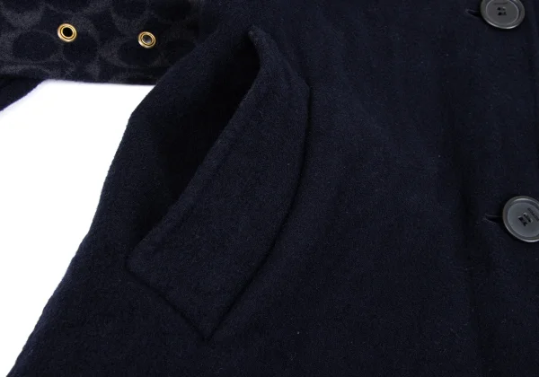 COACH Wool Blend Lining Signature Belted Coat K-168687_010