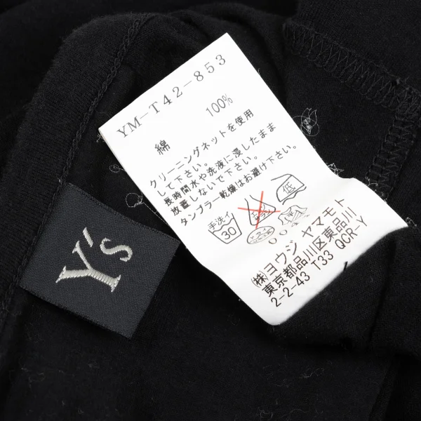 Y's Cotton Asymmetry Hem T-shirt K-168688_013