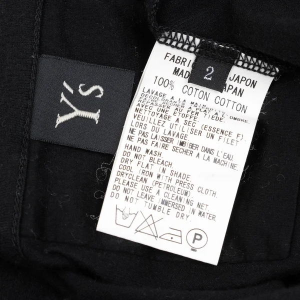 Y's Cotton Asymmetry Hem T-shirt K-168688_014