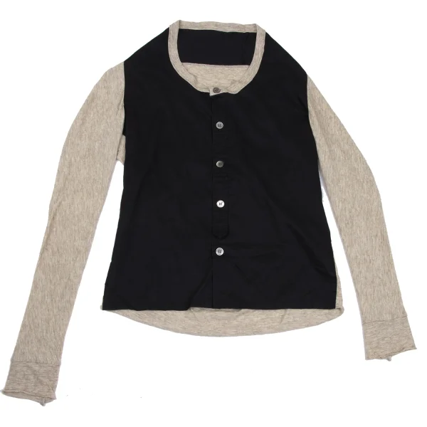 Y's Yak Blended Cotton Switching Cardigan K-168689_002