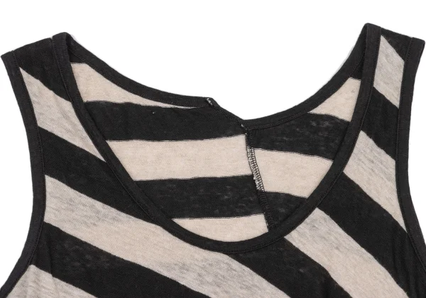 Y's Red Label Linen Striped Switching Tank Top K-168693_004