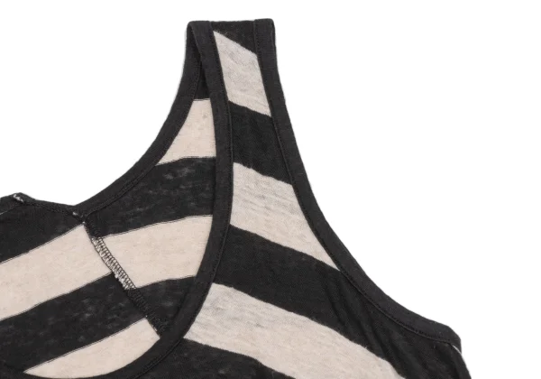 Y's Red Label Linen Striped Switching Tank Top K-168693_005