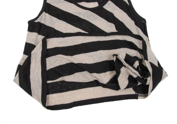 Y's Red Label Linen Striped Switching Tank Top K-168693_008