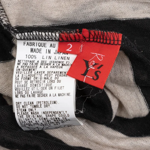 Y's Red Label Linen Striped Switching Tank Top K-168693_012