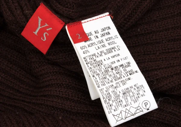 Y's Red Label Acrylic Blend Stole Neck Knit Sweater K-168694_019