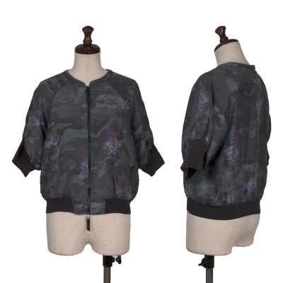 COMING SOON Silk Floral Print Short Sleeve Blouson