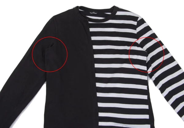 tricot COMME des GARCONS Cotton Switching Layered Stripe T Shirt K-168701_003