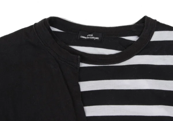 tricot COMME des GARCONS Cotton Switching Layered Stripe T Shirt K-168701_006
