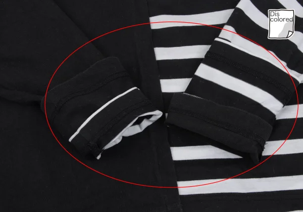 tricot COMME des GARCONS Cotton Switching Layered Stripe T Shirt K-168701_010