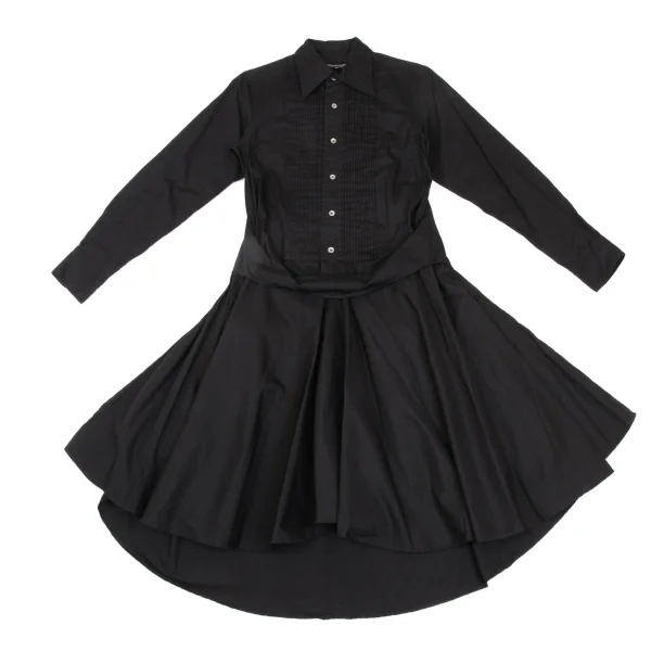 JUNYA WATANABE COMME des GARCONS Cotton Pin Tuck Flared Shirt Dress K-168703_002