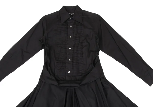 JUNYA WATANABE COMME des GARCONS Cotton Pin Tuck Flared Shirt Dress K-168703_003