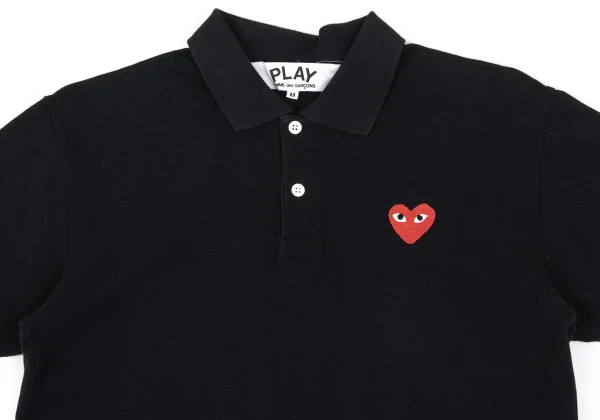 PLAY COMME des GARCONS Heart Patch Short Sleeve Polo Shirt K-168705_002