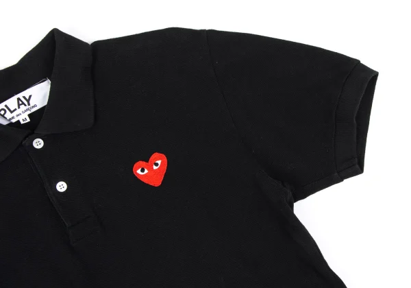 PLAY COMME des GARCONS Heart Patch Short Sleeve Polo Shirt K-168705_007