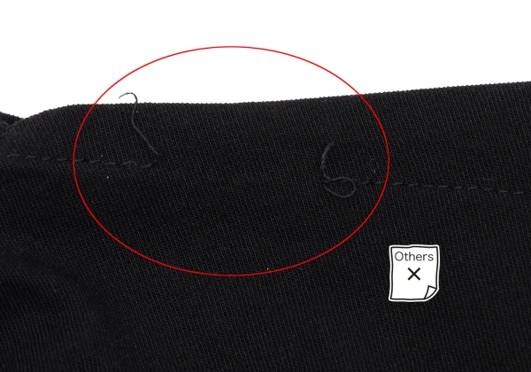 Yohji Yamamoto NOIR Cotton Switching Design Stretch T Shirt K-168719_011