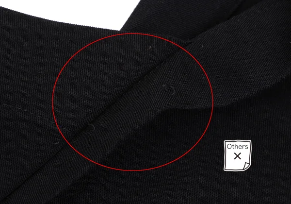 Yohji Yamamoto NOIR Cotton Switching Design Stretch T Shirt K-168719_012